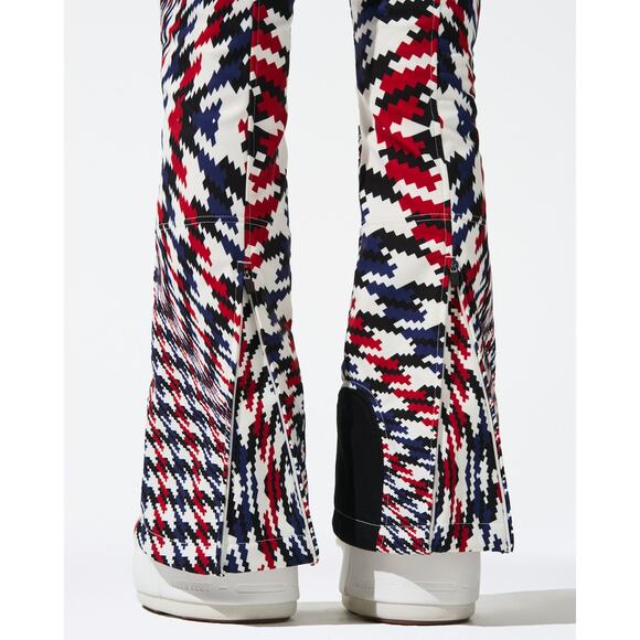Perfect Moment Twisted Houndstooth High-Waist Aurora Flare Ski Pant XL - Picture 4 of 8
